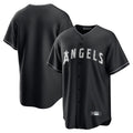 Yuxns LA.Angels Black Lights Out Fashion T-shirt Blank Player Stitched Jerseys