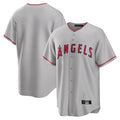 Yuxns LA.Angels Gray Home Game Blank Player Stitched Jerseys