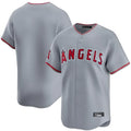 Yuxns LA.Angels Gray Home Limited Blank Player Stitched Jerseys
