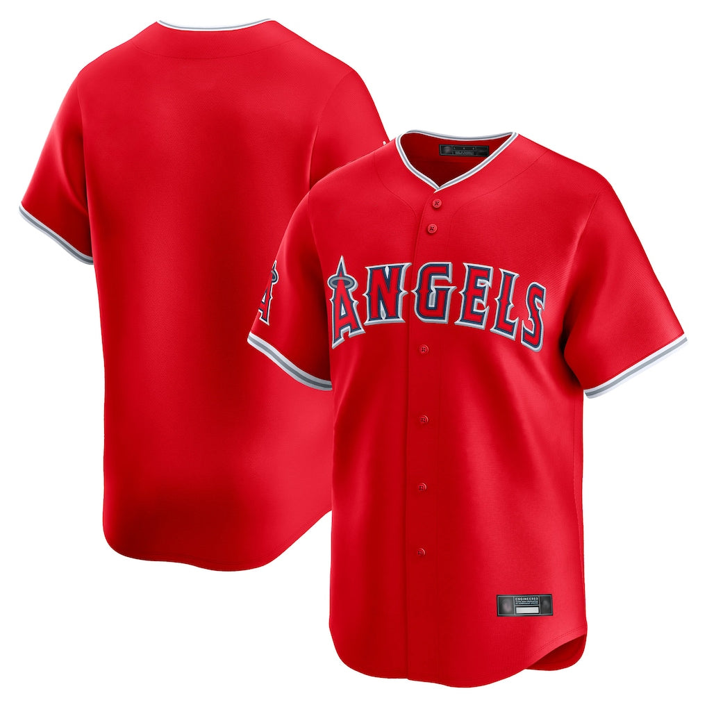 Yuxns LA.Angels Gray Home Game Blank Player Stitched Jerseys