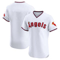 Yuxns LA.Angels White T-shirt Home Limited Elite Blank Player Stitched Jerseys