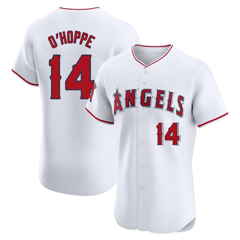 Yuxns LA.Angels #14 Logan O'Hoppe Player White Limited Elite Stitched Home Jerseys