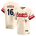 Yuxns LA.Angels #16 Yusei Kikuchi Player Cream City Connect Limited Home Stitched Jerseys