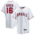 Yuxns LA.Angels #16 Yusei Kikuchi Player White Home Game Stitched Jerseys