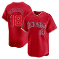 Yuxns LA.Angels #18 Nolan Schanuel Player Red Home Limited Stitched Jerseys
