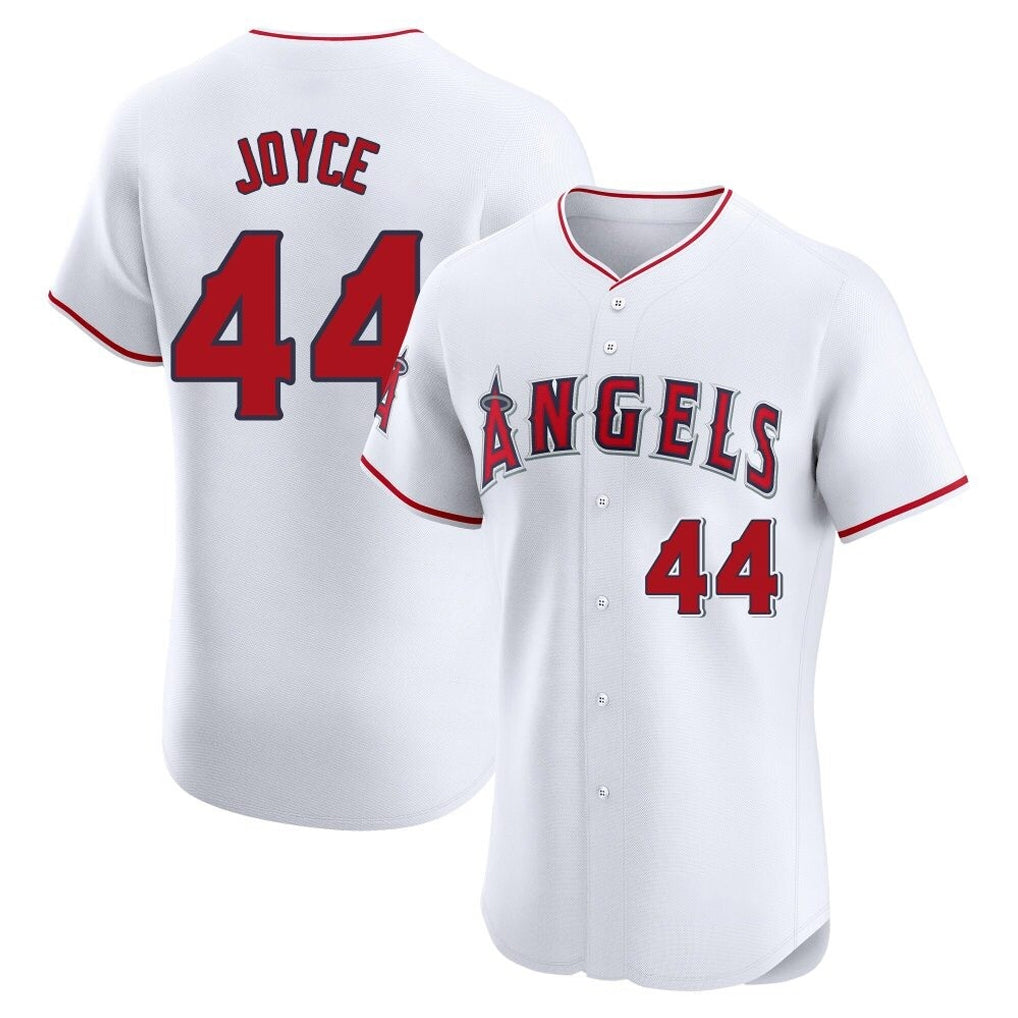 Yuxns LA.Angels #44 Ben Joyce Player White Limited Elite Stitched Home Jerseys