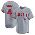 Yuxns LA.Angels #4 Christian Moore Player Gray Home Limited Stitched Jerseys