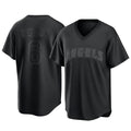 Yuxns LA.Angels #6 Anthony Rendon Player Black Pitch Fashion T-shirt Stitched Jerseys