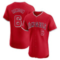 Yuxns LA.Angels #6 Anthony Rendon Player Red Home Limited Elite Stitched Jerseys