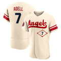 Yuxns LA.Angels #7 Jo Adell Player Cream City Connect Limited ELite Home Stitched Jerseys