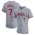 Yuxns LA.Angels #7 Jo Adell Player Gray Home Limited Elite Stitched Jerseys