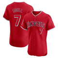 Yuxns LA.Angels #7 Jo Adell Player Red Home Limited Elite Stitched Jerseys
