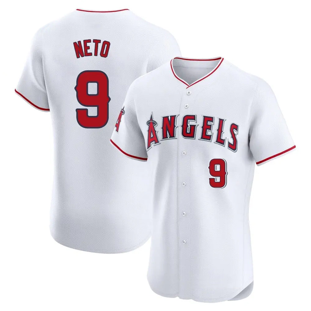 Yuxns LA.Angels #9 Zach Neto Player White Limited Elite Stitched Home Jerseys