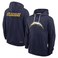 Yuxns LA.Chargers Navy LOGO Pullover Hoodies Home Game Blank Player Stitched Jerseys