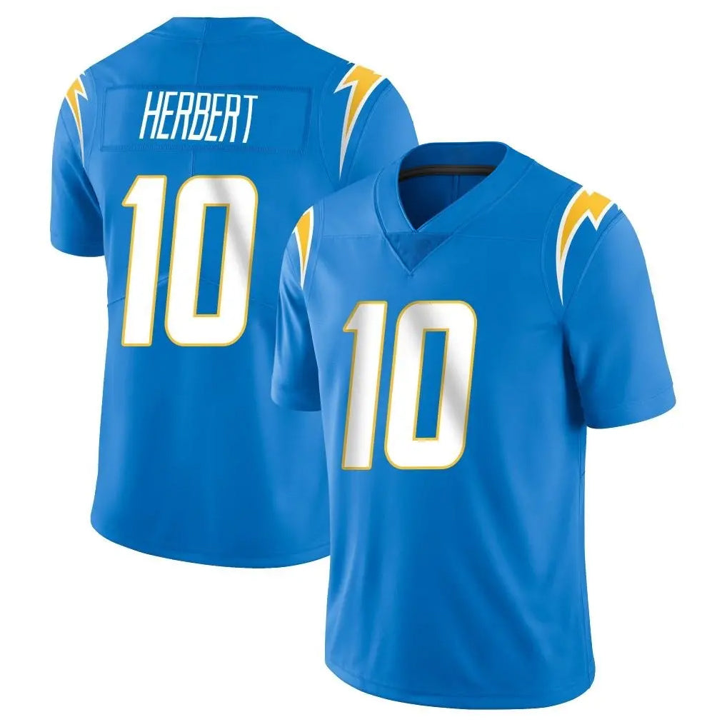 Yuxns LA.Chargers #10 Justin Herbert Player Blue Limited Vapor Untouchable Home Game Stitched Jerseys