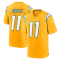 Yuxns LA.Chargers #11 Cameron Dicker Player Gold Home Game Stitched Jerseys