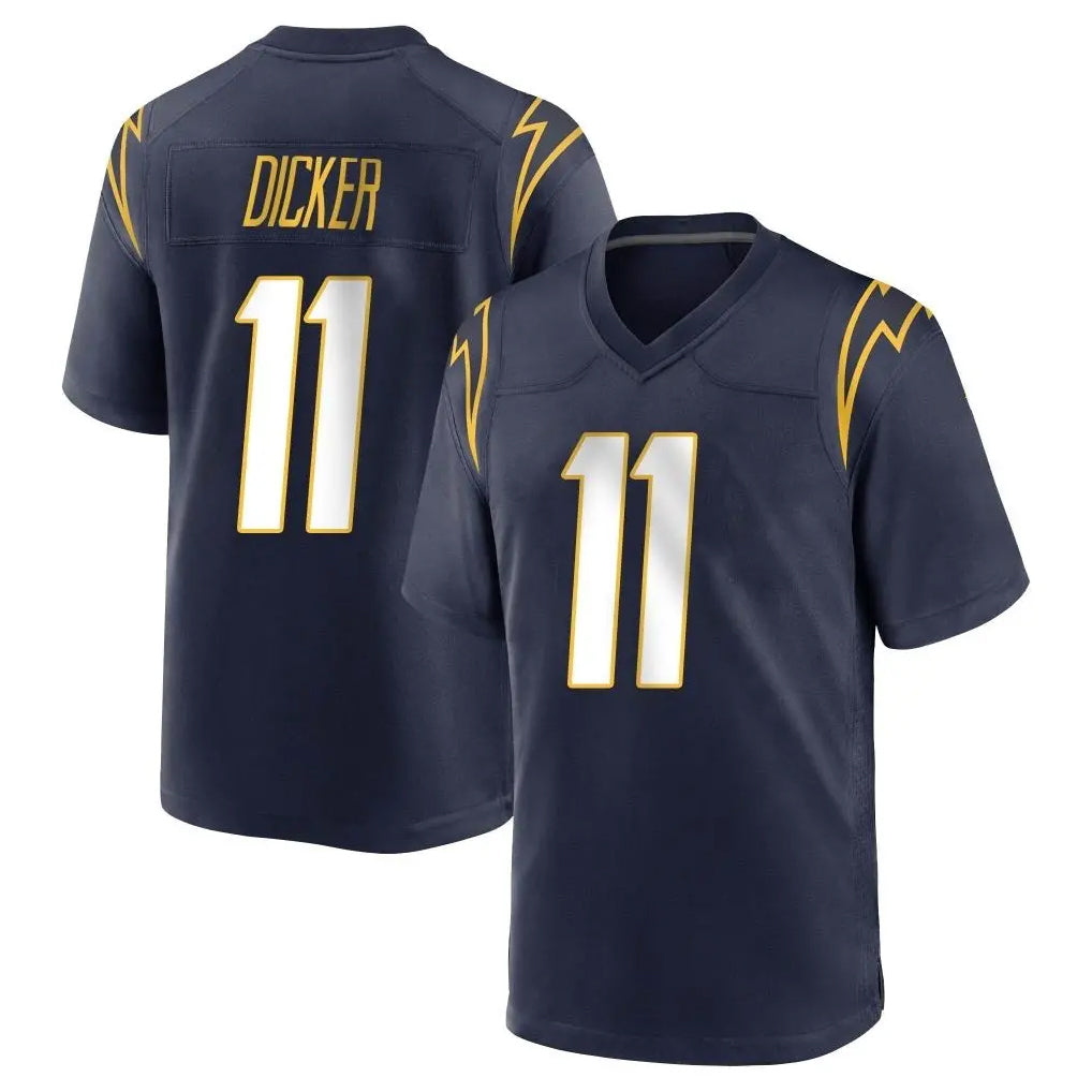 Yuxns LA.Chargers #11 Cameron Dicker Player Navy Home Game Stitched Jerseys