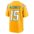 Yuxns LA.Chargers #15 Ladd McConkey Player Gold Game Stitched Jerseys