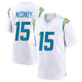 Yuxns LA.Chargers #15 Ladd McConkey Player White Home Game Stitched Jerseys