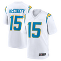 Yuxns LA.Chargers #15 Ladd McConkey White Game Jersey Stitched Jerseys
