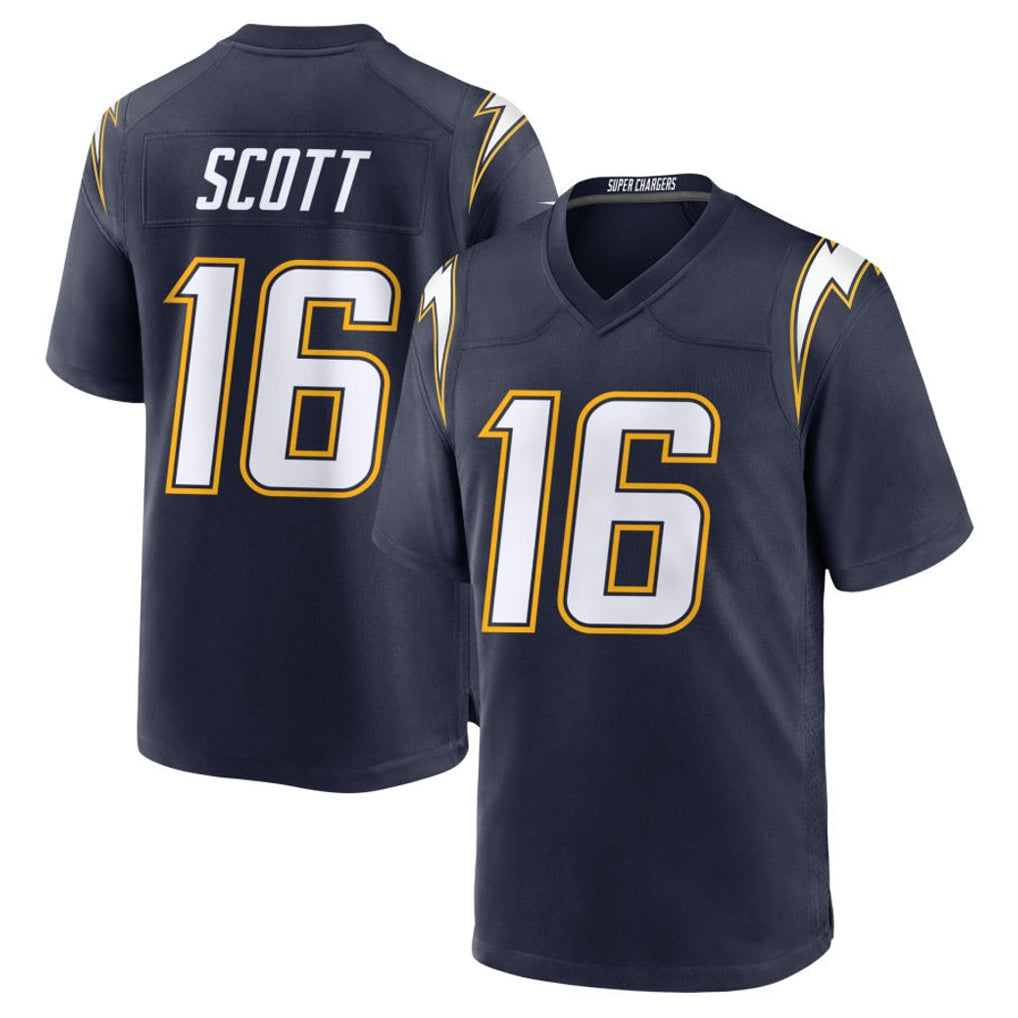 Yuxns LA.Chargers #16 J.K. Scott Player Navy Alternate Home Game Stitched Jerseys