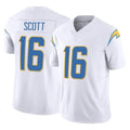 Yuxns LA.Chargers #16 J.K. Scott Player White Limited Vapor F.U.S.E. Home Game Stitched Jerseys