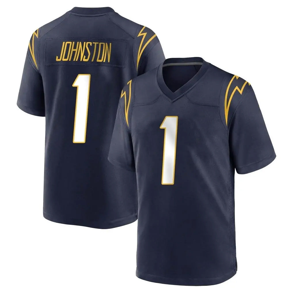 Yuxns LA.Chargers #1 Quentin Johnston Player Navy Home Game Stitched Jerseys