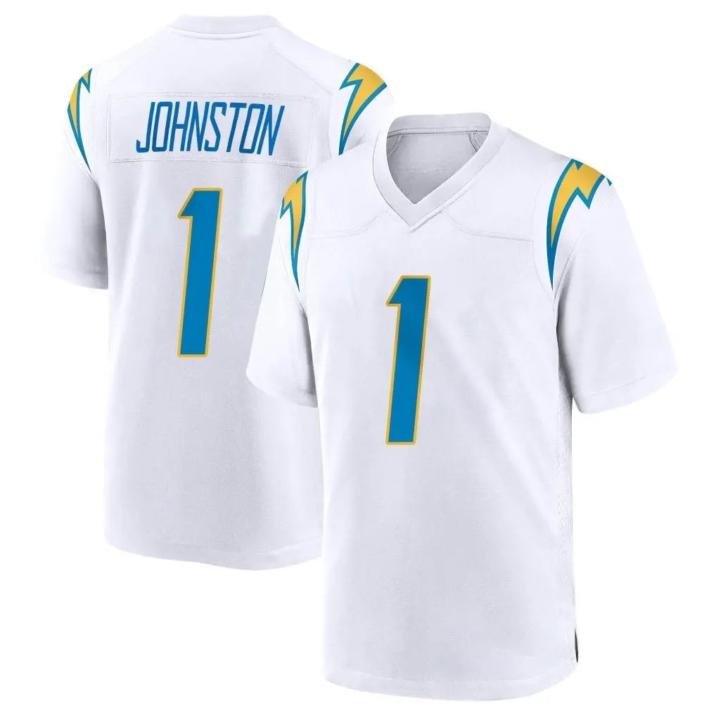 Yuxns  LA.Chargers #1 Quentin Johnston Player White Home Game Stitched Jerseys
