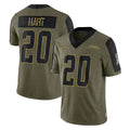 Yuxns LA.Chargers #20 Cam Hart Player Olive Salute To Service Limited Game Stitched Jerseys