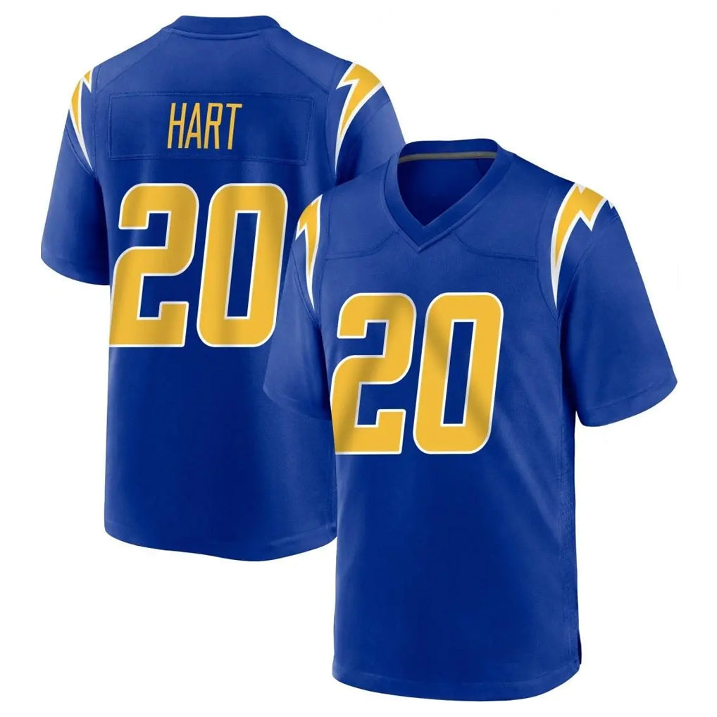Yuxns LA.Chargers #20 Cam Hart Player Royal Home Game Stitched Jerseys