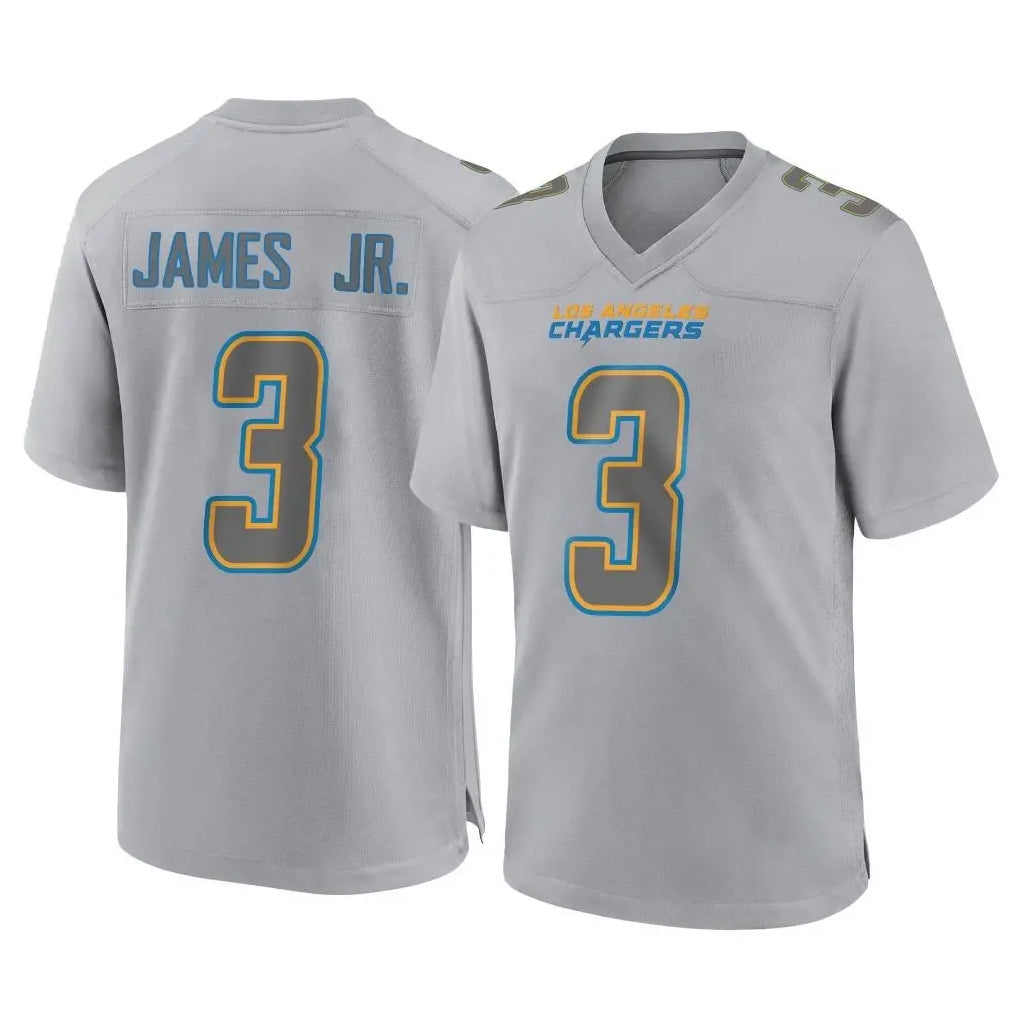 Yuxns LA.Chargers #3 Derwin James Jr. Player Gray Atmosphere Fashion Home Game Stitched Jerseys