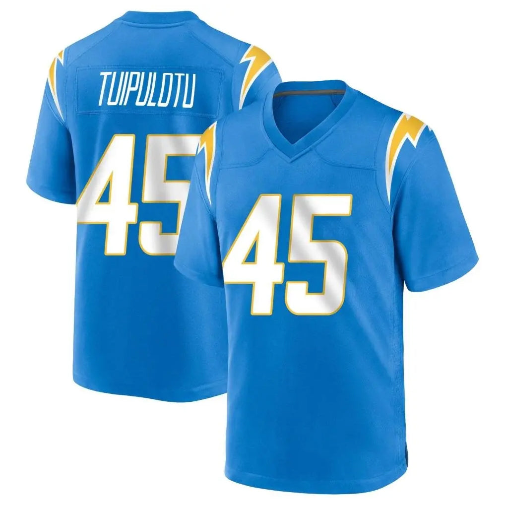 Yuxns LA.Chargers #45 Tuli Tuipulotu Player Blue Home Game Stitched Jerseys