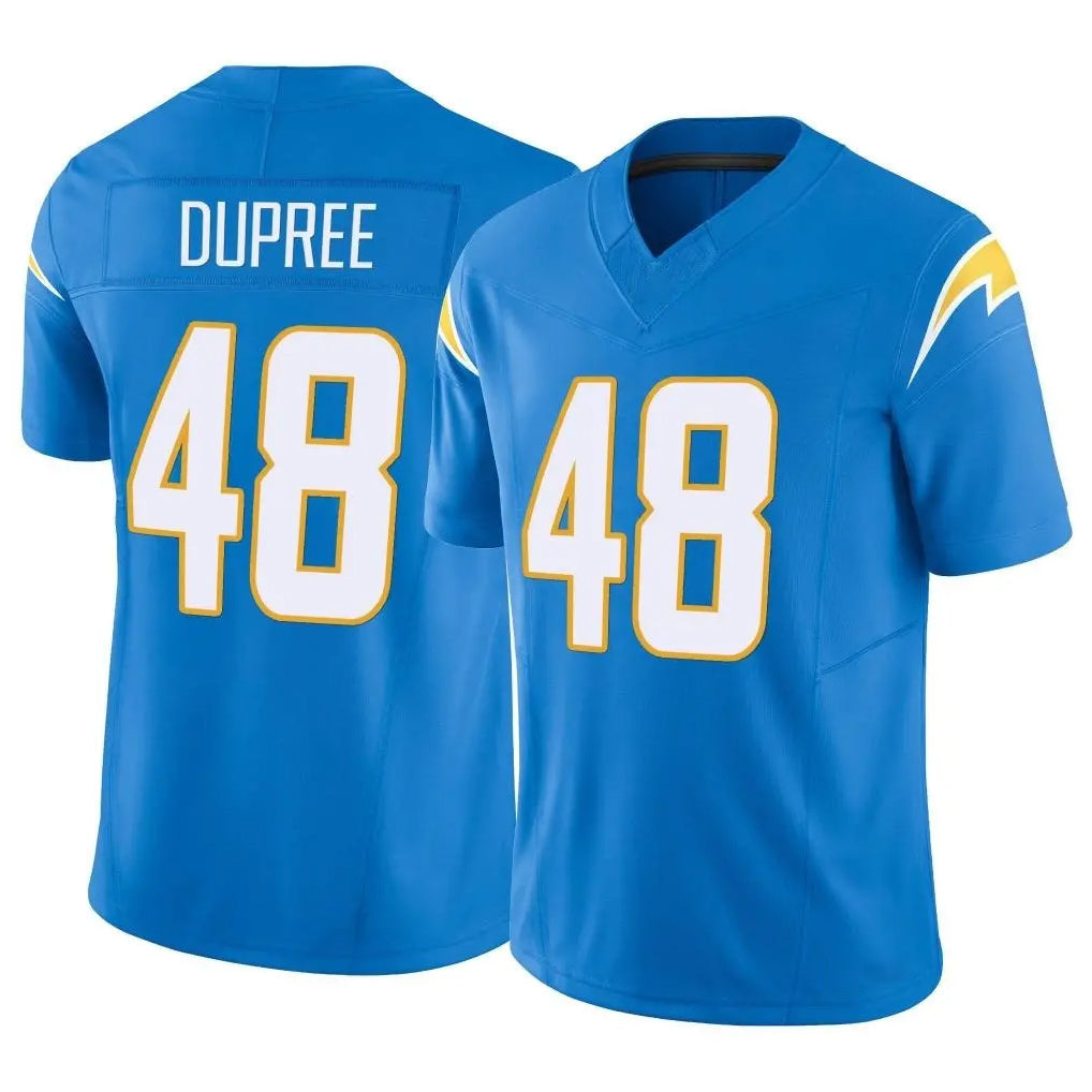 Yuxns LA.Chargers #48 Bud Dupree Player Blue Limited Vapor F.U.S.E. Home Game Stitched Jerseys