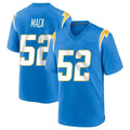 Yuxns LA.Chargers #52 Khalil Mack Player Blue Home Game Stitched Jerseys