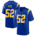 Yuxns LA.Chargers #52 Khalil Mack Player Royal Home Game Stitched Jerseys