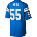 Yuxns LA.Chargers #55 Junior Seau Mitchell & Ness Powder Blue Legacy Replica Stitched Jerseys