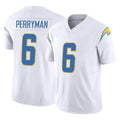 Yuxns LA.Chargers #6 Denzel Perryman Player White Limited Vapor F.U.S.E. Home Game Stitched Jerseys