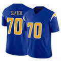 Yuxns LA.Chargers #70 Rashawn Slater Player Royal Limited Vapor F.U.S.E. Home Game Stitched Jerseys
