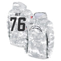 Yuxns LA.Chargers #76 Joe Alt Player Arctic Camo Salute to Service Hoodies Limited Game Stitched Jerseys