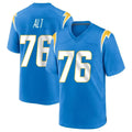 Yuxns LA.Chargers #76 Joe Alt Player Blue Home Game Stitched Jerseys