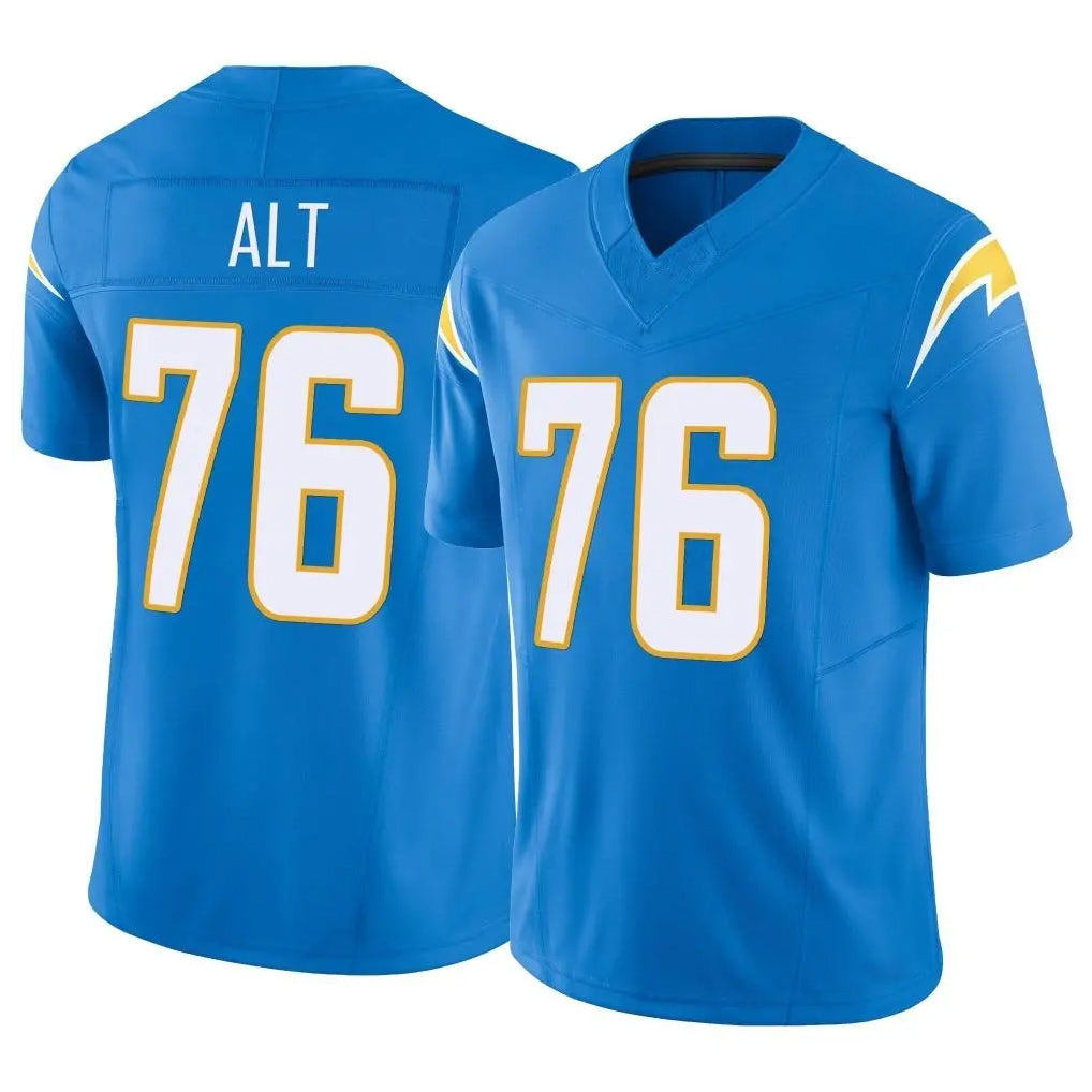 Yuxns  LA.Chargers #76 Joe Alt Player Blue Limited Vapor F.U.S.E. Home Game Stitched Jerseys