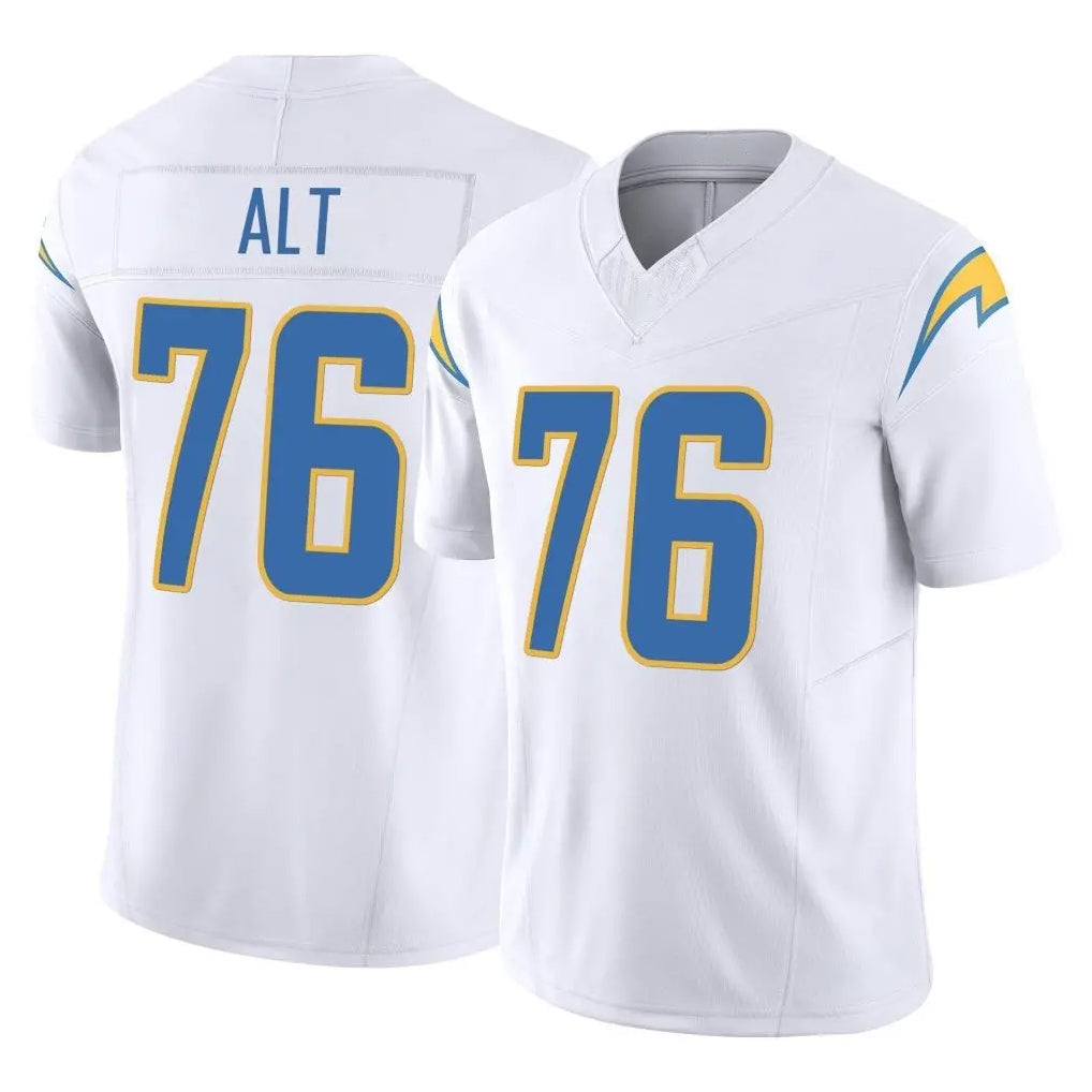 Yuxns LA.Chargers #76 Joe Alt Player White Limited Vapor F.U.S.E. Home Game Stitched Jerseys