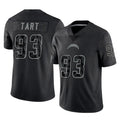 Yuxns LA.Chargers #93 Teair Tart Player Black Limited Reflective Home Game Stitched Jerseys