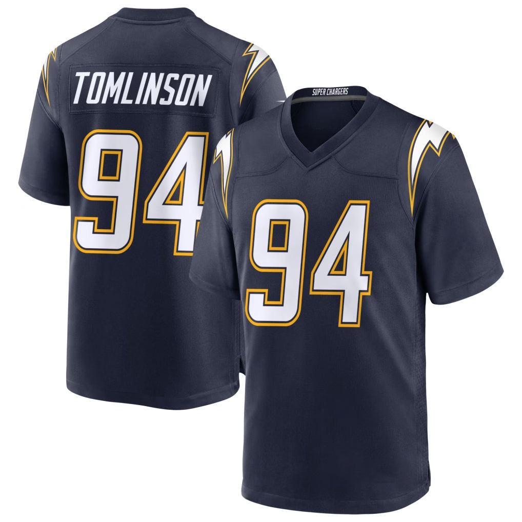 Yuxns LA.Chargers #94 Dalvin Tomlinson Player Navy Alternate Home Game Stitched Jerseys