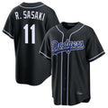Yuxns LA.Dodgers #11 Roki Sasaki Player Black Carbon Limited Home Stitched Jerseys
