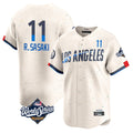 Yuxns LA.Dodgers #11 Roki Sasaki Player Cream World Series City Connect Limited Home Stitched Jerseys