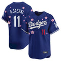 Yuxns LA.Dodgers #11 Roki Sasaki Player Royal Tokyo Series Vapor Premier Limited Stitched Jerseys