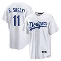 Yuxns LA.Dodgers #11 Roki Sasaki Player White Game Home Stitched Jerseys