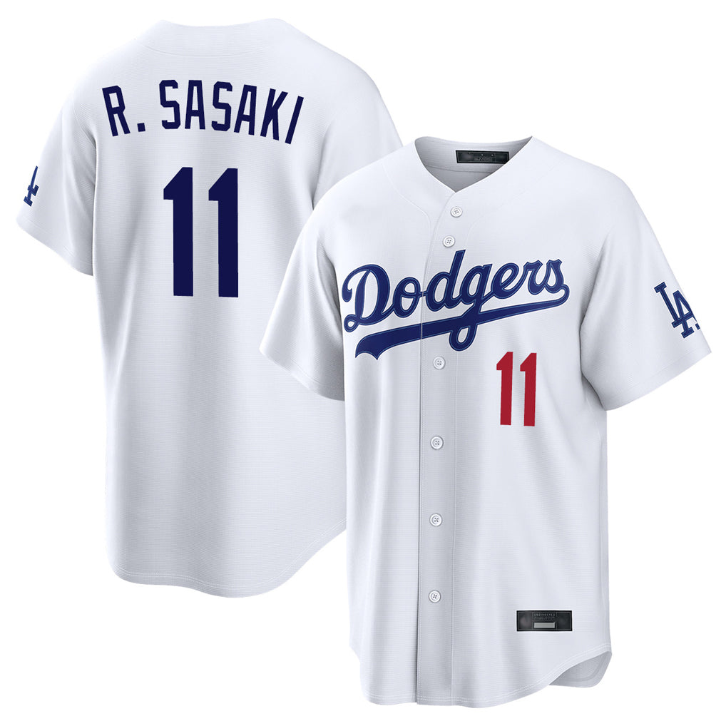 Yuxns LA.Dodgers #11 Roki Sasaki Player White Home Game Stitched Jerseys
