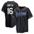 Yuxns LA.Dodgers #16 Will Smith Player Black Carbon Limited Home Stitched Jerseys
